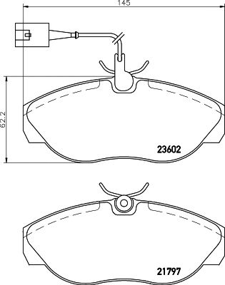 HELLA PAGID 8db355018891 -  Комплект тормозных колодок, дисковый тормоз